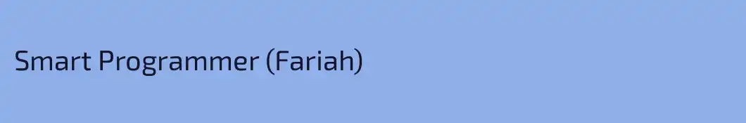 Smart Programmer (Fariah)